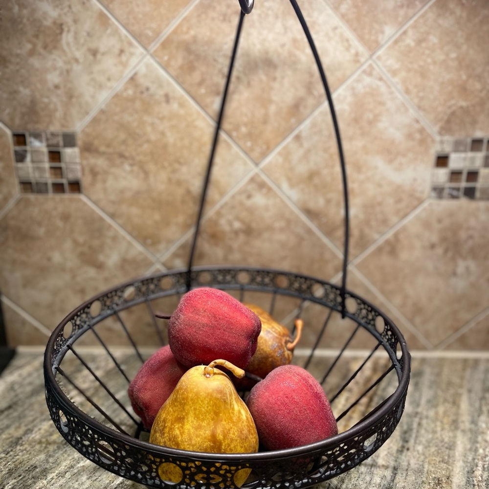 Bronze Metal Fruit Basket